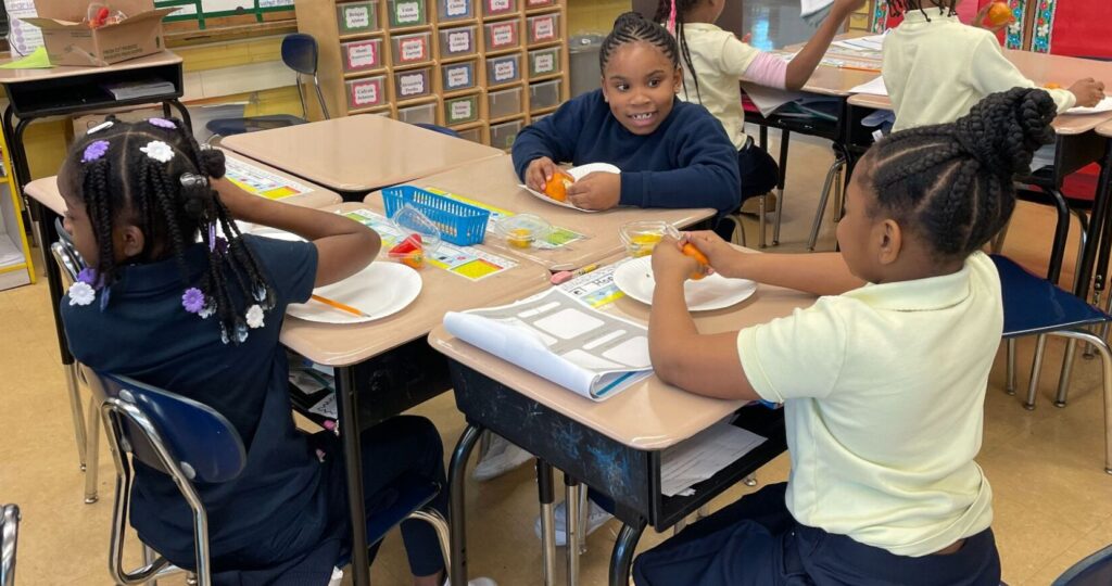 Students connect with food and each other through SnackTime Explorers.